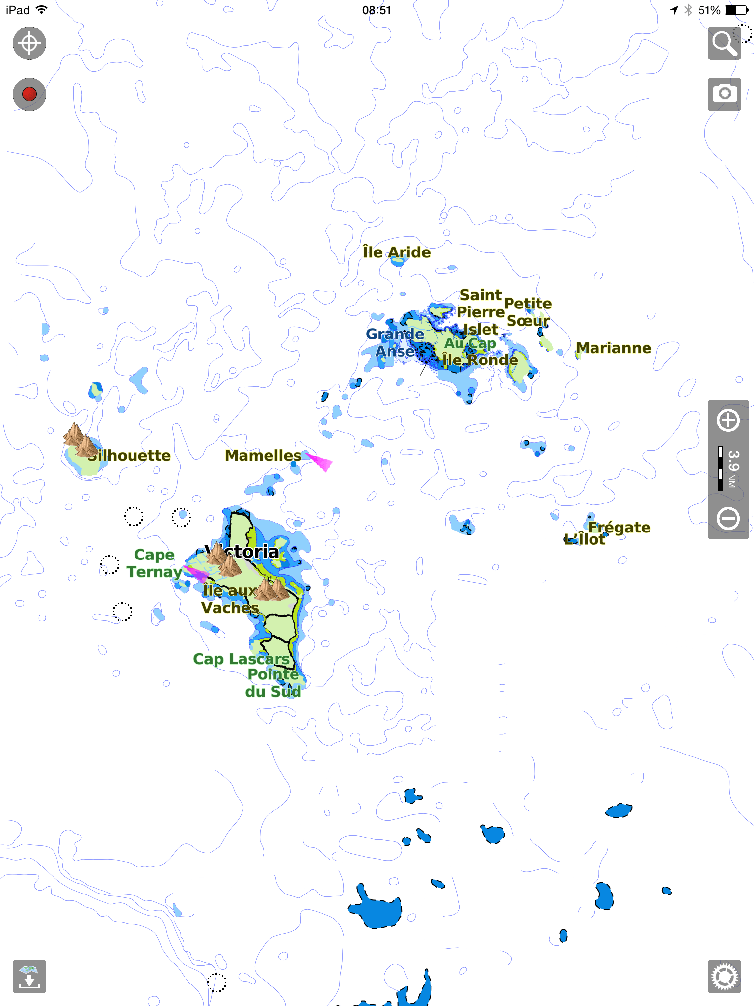 Seychellen Gewässerkarte