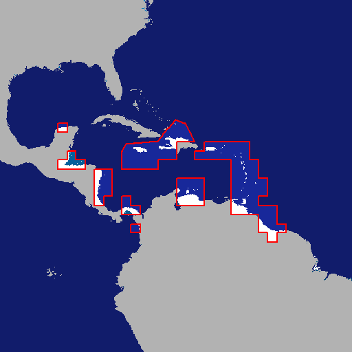 Aqua Map - Central and South America, Asia and Africa Charts